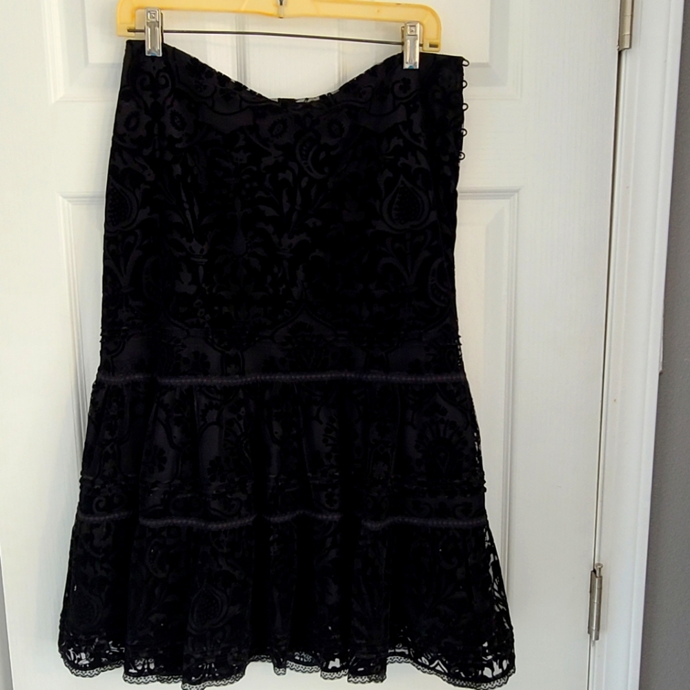 Super cute velvet cut burn out skirt